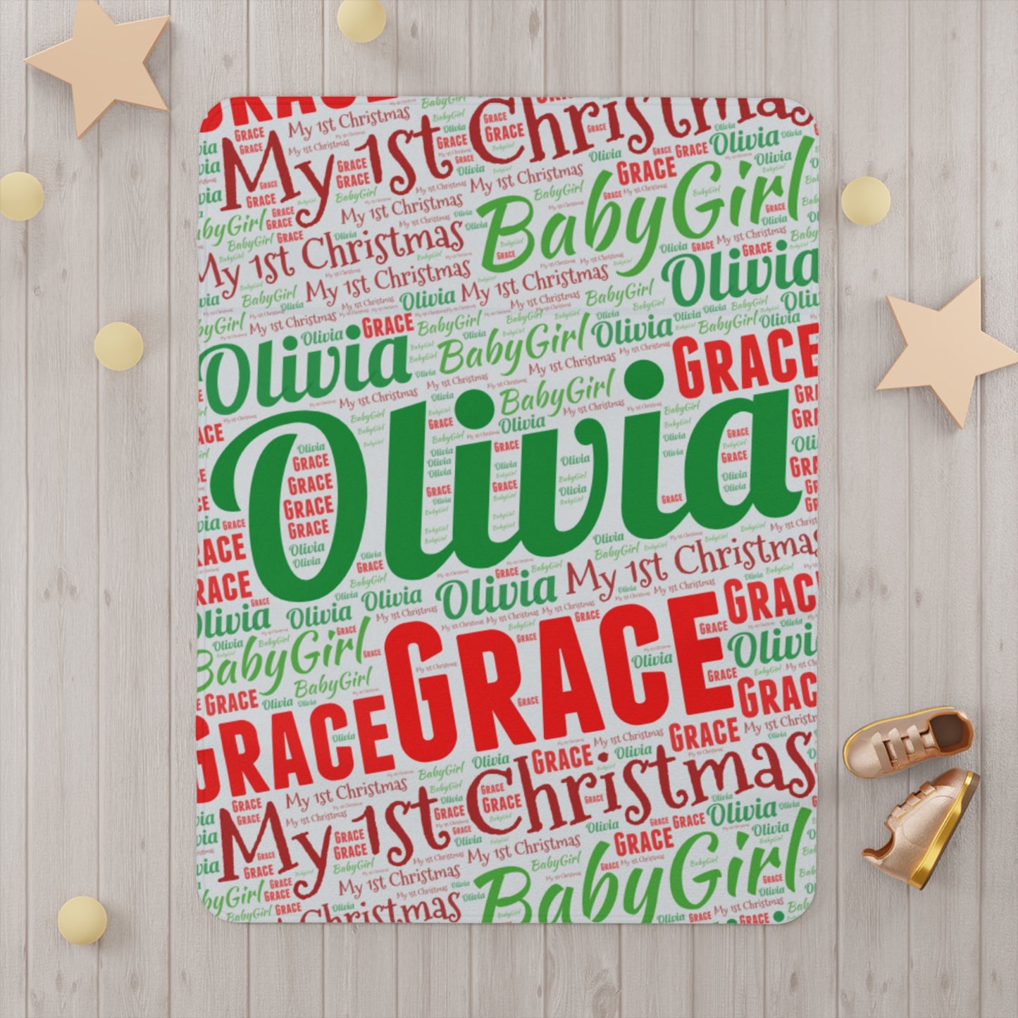 Personalized Christmas Toddler Blanket