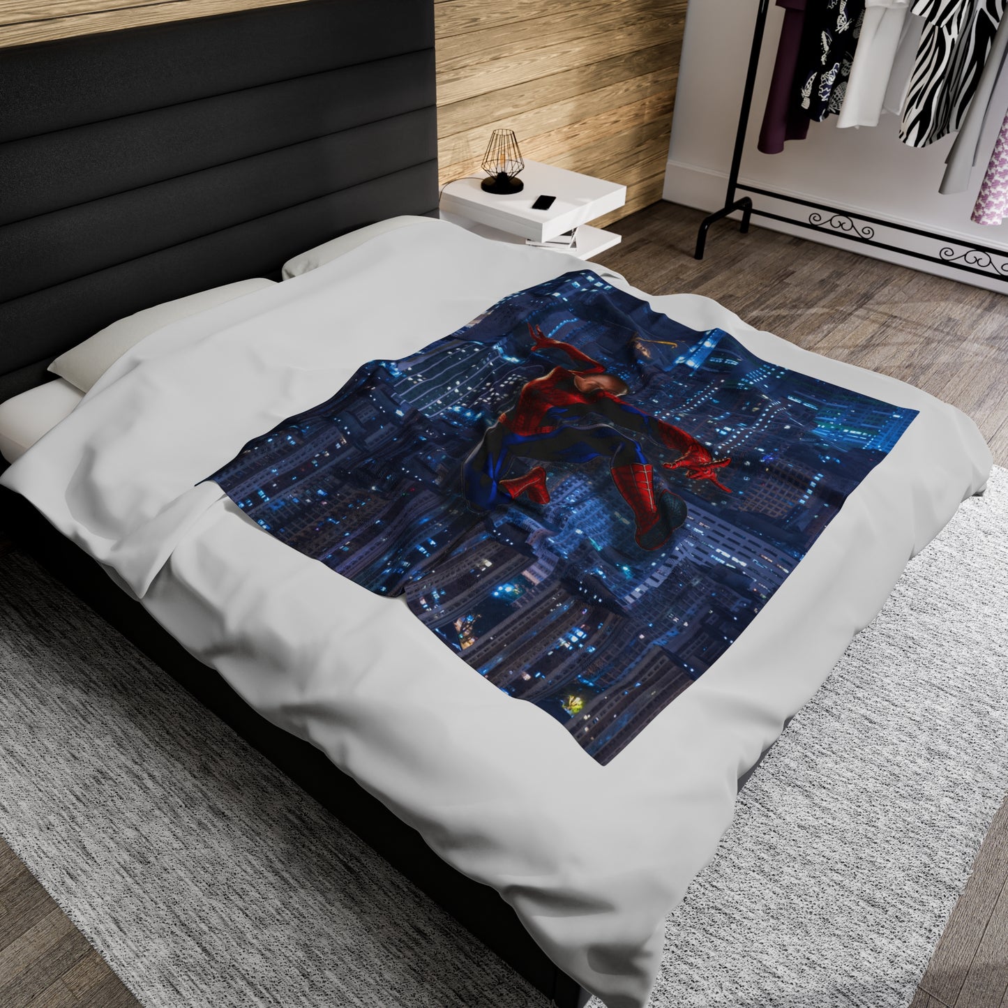 Spider Boy Velveteen Plush Blanket