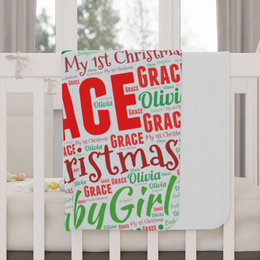 Personalized Christmas Toddler Blanket