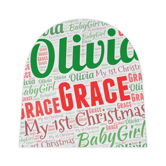Personalized Christmas Baby Beanie (AOP)
