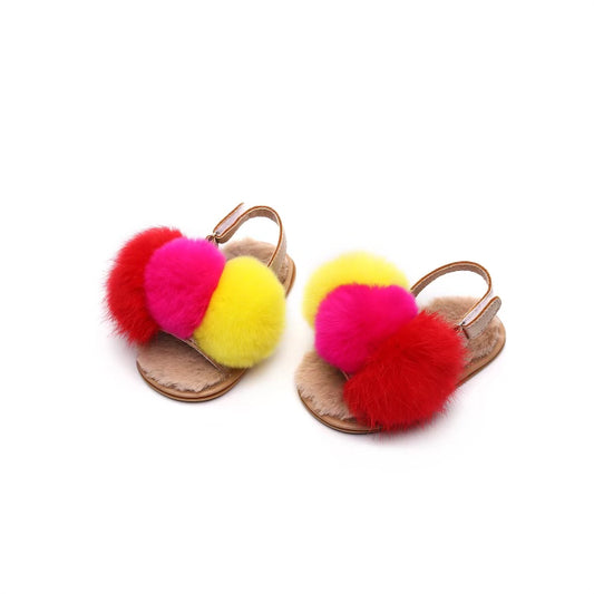 Fay Fluffy Pom Sandals